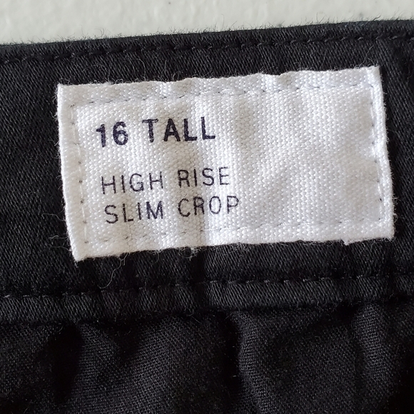 Gap High Rise Slim Crop Pants Size 16 Tall Black Academia Career NWT - Picture 12 of 15